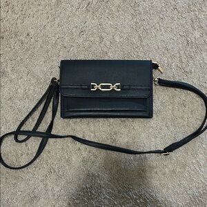 Elegant Black Leather Crossbody Bag